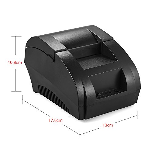 KKmoon pos-5890 K 58 mm USB Impresora de Recibos de impresión Bill biglietteria pos Cash Drawer Restaurante al Detalle (58mm,USB)