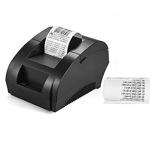 KKmoon pos-5890 K 58 mm USB Impresora de Recibos de impresión Bill biglietteria pos Cash Drawer Restaurante al Detalle (58mm,USB)