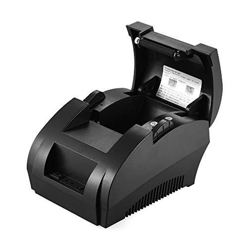 KKmoon pos-5890 K 58 mm USB Impresora de Recibos de impresión Bill biglietteria pos Cash Drawer Restaurante al Detalle (58mm,USB)