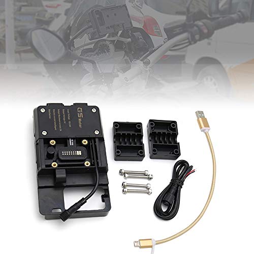 KKmoon Soporte Navegador Moto, Soporte de Moto para Teléfonos Móviles con USB adecuado para R1200GS LC&Adventure S1000XR R1200RS
