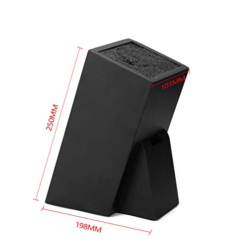 KKmoon Taco Universal para Cuchillos,Soporte para Cuchillos Cocina,Taco para Cuchillos en Madera Bambú,para Almacenamiento Libremente,inserto de Plástico Desmontable