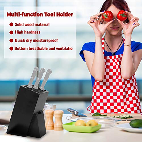 KKmoon Taco Universal para Cuchillos,Soporte para Cuchillos Cocina,Taco para Cuchillos en Madera Bambú,para Almacenamiento Libremente,inserto de Plástico Desmontable