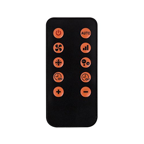 Klarstein Datscha Digital Black Edition - Calefactor circular, Radiador de 2200W, Alcance 360°, Termostato digital ajustable de 5 a 45 °C, Desconexión automática, Ruedas, Mando distancia, Mica, Negro