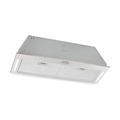 Klarstein Down Under - Campana extractora, Extractor de humos, Para montar, 90 cm, Absorción de 590 m³/h, 190 W de potencia en 3 niveles, LED, Acero cepillado, Emisión de 61 dB, Plateado