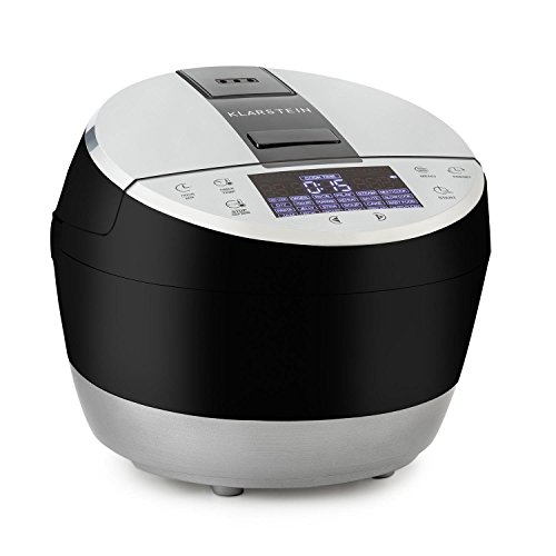Klarstein Hotpot Robot de Cocina multifunción 23 en 1 (950 W, 5 L, Control táctil, Olla Lenta, Vapor, freidora, yogurtera, Horno, arrocera, 23 programas) - Negro