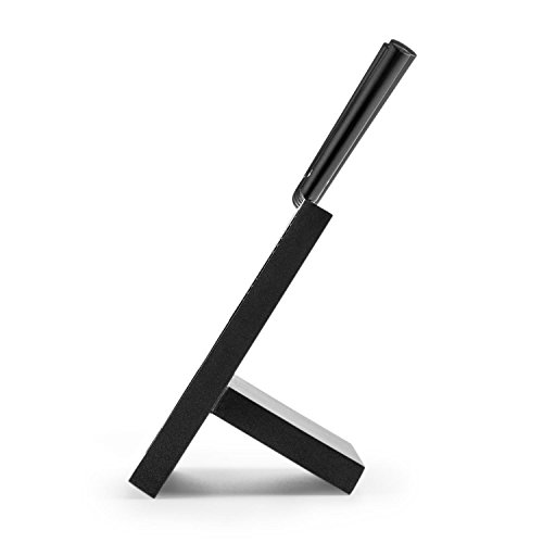 KLARSTEIN Kashira Juego de Cuchillos - Portacuchillos, Cuchillos de Cocina Hojas Muy afiladas, 6 Tamaños, Diseño japonés, Antiadherente, Blanco