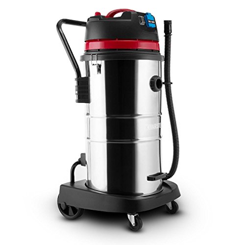 KLARSTEIN Reinraum aspiradora en seco y húmedo - 2000 W de Potencia de aspiración, Toma de Corriente con protección IP44, Tanque de Acero Inoxidable de 60 L, Filtro HEPA,