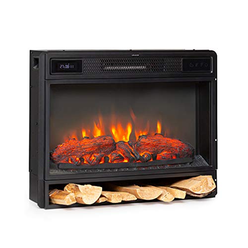KLARSTEIN Vulsini - Chimenea eléctrica, Potencia de 1700/1900 W, hasta 38 m², 70 x 55 cm, Ilusión de Llamas Realista, 2 Niveles de Calor, Tecnología LED, Mando a Distancia, Programable, Negro