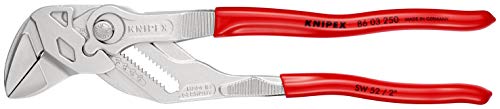 KNIPEX 86 03 250 SB Tenaza llave Alicates y juego de llaves en una sola herramienta cromado recubiertos de plástico 250 mm
