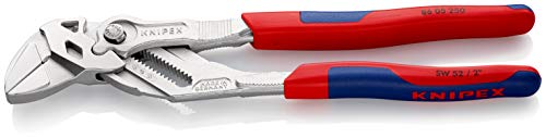 KNIPEX 86 05 250 SB Tenaza llave Alicates y juego de llaves en una sola herramienta cromado con fundas en dos componentes 250 mm
