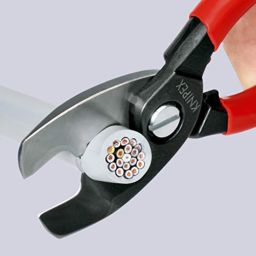 KNIPEX 95 12 200 Cortacables con filo de corte doble con fundas en dos componentes 200 mm