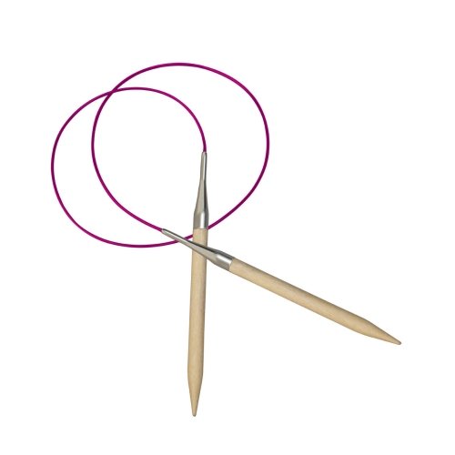 Knit Pro Basix - Agujas de Tejer Circulares fijas (150 cm x 7 mm), Color Madera de Abedul
