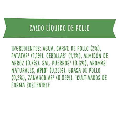 Knorr - Caldo Líquido Casero de Pollo 100% Natural sin Gluten ni Conservantes, 1L (8 unidades)