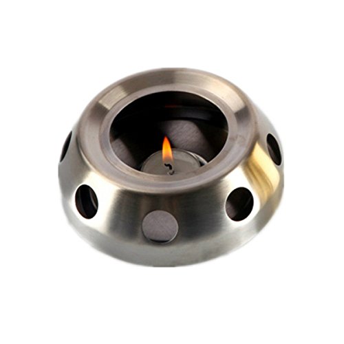 knowing Calentador para teteras,Tetera Más Cálido Calentador Té Adecuado,para café, té y Comida más Caliente, para Tetera Resistente al Calor, Plata