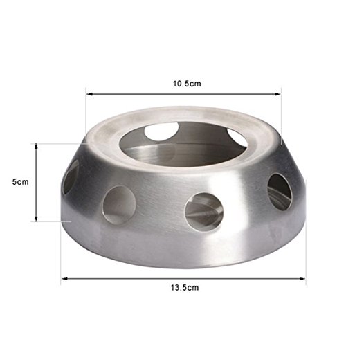 knowing Calentador para teteras,Tetera Más Cálido Calentador Té Adecuado,para café, té y Comida más Caliente, para Tetera Resistente al Calor, Plata
