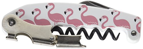 Koala Internatioal Flamingo Set de Sacacorchos y Tapón, Poliamida, Rosa, 9x2.5x18.3 cm, 2 Unidades