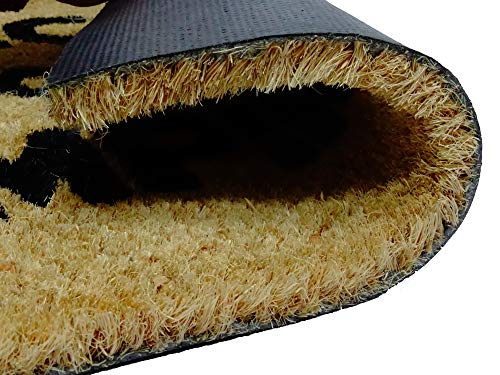 koko doormats Felpudo de Vino y Cerveza para Entrada de Casa Original y Divertido/Fibra Natural de Coco con Base de PVC, 40x60 cm (Bienvenido si traes Vino)