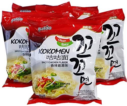 Kokomyun Hot Spicy Chicken Soup Noodle Ramen 4.23 Oz X 5 Packs
