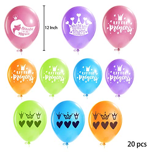 KOLADEK Decoracion Cumpleaños, Globos de Cumpleaños Pancarta de Cumpleaños Contento Tema de cumpleaños de Princesa (Rosa)
