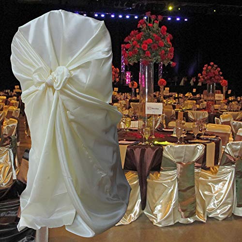 KOLIU Auto Lazo De Satén Cubierta De La Silla Universal For La Fiesta Anual Banquete De Bodas Suministros Cena Decoración Ventas Al por Mayor Marca BITFLY (Color : Chocolate, Size : 110X140CM)