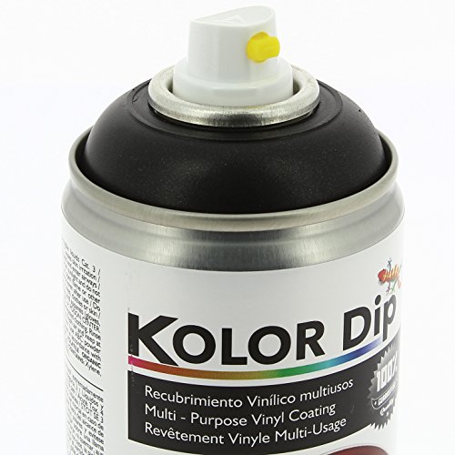 Kolor Dip Spain KD12001 Pintura en Spray con Vinilo Líquido Extraible, Negro Metalizado