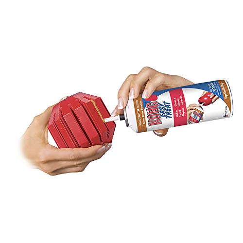 KONG - Stuff-A-Ball - Dispensador de golosinas Que Limpia los Dientes, en Caucho - para Perros Grandes