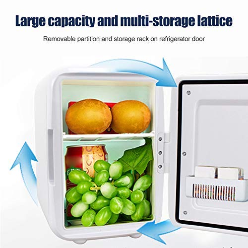 KongLyle Coche Mini Nevera - 4L Nevera Maquillaje Refrigeradores Doble Uso para Hogar Habitación - Rosa