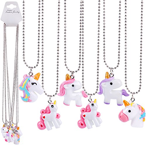 Konsait Unicornio Llavero (12pcs) Unicornio Pulsera de Silicona (12pcs) Unicornio Collar (6pcs) para piñata, Fiesta Unicornio, Artículos de Fiesta de cumpleaños Regalo para Niños niñas