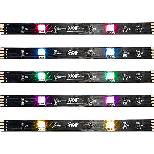 KontrolFreek Gaming Lights: Tiras de luces LED, USB Powered con el mando Controller, 3M de Adhesivo para TV, Consola, PC, y pared (9 ft)