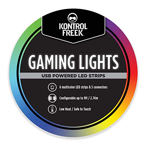 KontrolFreek Gaming Lights: Tiras de luces LED, USB Powered con el mando Controller, 3M de Adhesivo para TV, Consola, PC, y pared (9 ft)