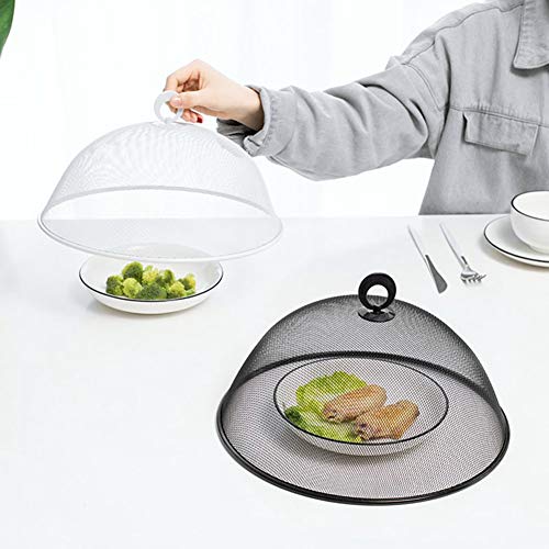 Kooshy Tapa Redonda Hecha de Malla metálica, Tapas para tazón de Frutas con protección para Moscas diámetro 30 cm