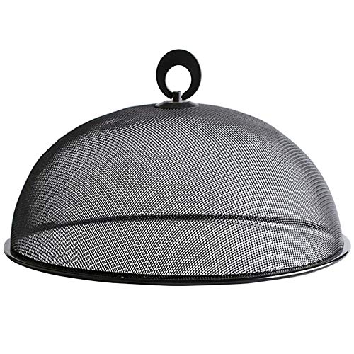 Kooshy Tapa Redonda Hecha de Malla metálica, Tapas para tazón de Frutas con protección para Moscas diámetro 30 cm