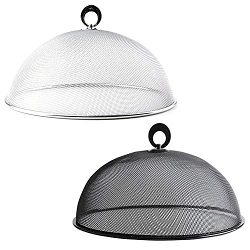 Kooshy Tapa Redonda Hecha de Malla metálica, Tapas para tazón de Frutas con protección para Moscas diámetro 30 cm