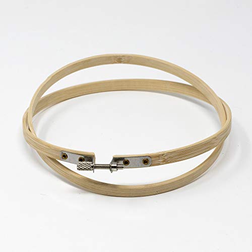 KORBOND Bastidor para Bordar de 15 cm, para Punto de Cruz, Manualidades, Ganchillo, Costura, enmarcar, 100% bambú Natural, 6in
