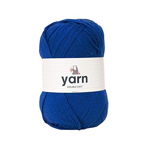 Korbond Double-Knit Acrylic Hilo de Punto Doble, 100g, 100% acrílico, Azul (Royal Blue), 100 g