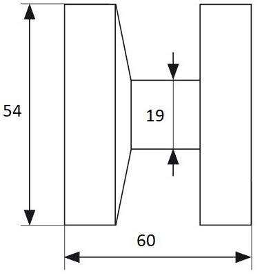 KOTARBAU - Pomo de acero inoxidable para puerta, no giratorio, forma de cilindro