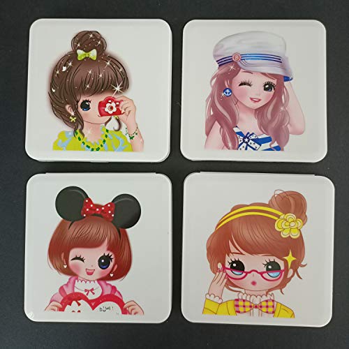 Kovake Mini Estuche de Almacenamiento de máscara Desechables, Caja portátil de Almacenamiento de mascarillas, Fácil de Llevar máscaras de protección Funda Organizador de Almacenamiento (Chicas A)