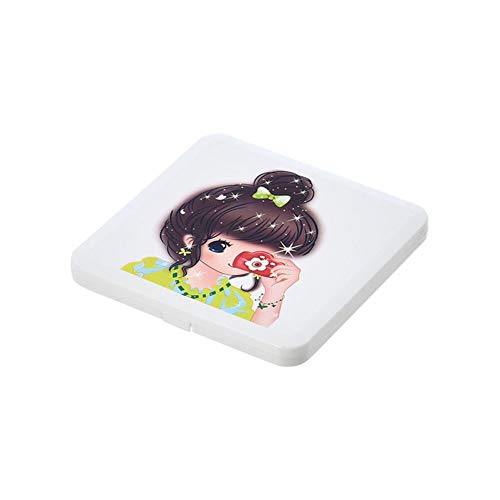 Kovake Mini Estuche de Almacenamiento de máscara Desechables, Caja portátil de Almacenamiento de mascarillas, Fácil de Llevar máscaras de protección Funda Organizador de Almacenamiento (Chicas A)