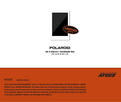 KQ Entertainment ATEEZ – Treasure EP.Fin: All to Action 1st Anniversary Edition Album + Folded Poster + Dual Side Extra Photocards