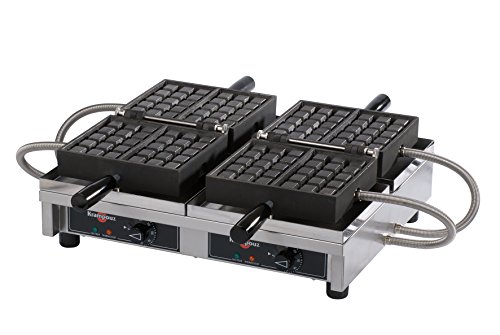 KRAMPOUZ-Gofrera doble 220 V, av/ar (4 x 7 mm, corcho)