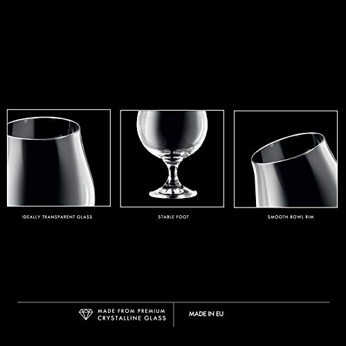 Krosno Oscura Copas de Cerveza | Conjunto 6 Piezas | 500 ML | Elite Collection Uso en Casa, Restaurante y en Fiestas | Apto para Microondas y Lavavajillas