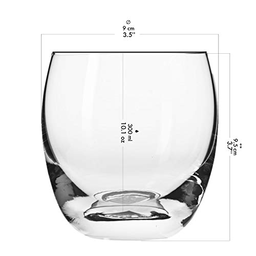 Krosno Vasos Copas de Whisky | Conjunto 6 Piezas | 300 ML | Elite Collection Uso en Casa, Restaurante y en Fiestas | Apto para Microondas y Lavavajillas