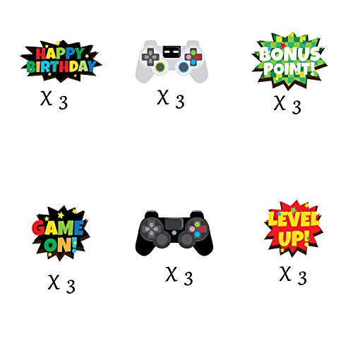 KRUCE 36 Piezas de Videojuegos, decoración de Remolino Colgante, Fiesta de Juegos temática para niños y Suministros para Fiestas de Adultos