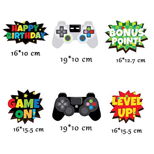 KRUCE 36 Piezas de Videojuegos, decoración de Remolino Colgante, Fiesta de Juegos temática para niños y Suministros para Fiestas de Adultos