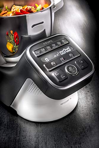 Krups HP50A8 Prep&Cook XL - Robot de cocina multifunción, 1550, acero inoxidable, 3 litros, color blanco y negro