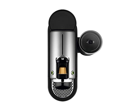 Krups Nespresso CitiZ&Milk XN761B - Cafetera Monodosis Cápsulas, 19 bares, Depósito Agua 1 L, Apagado Automático, Acero, con Aeroccino