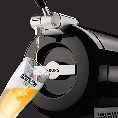 Krups The Sub Vainilla VB650810 -Tirador de cerveza, tecnología Peltier Cooling, 2 l frescura de la cerveza 15 días, hasta 2º, eficiencia energética A+, indicador listo para servir, color negro