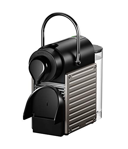 Krups XN305T Nespresso Pixie - Cafetera de cápsulas y Aeroccino Bundle (1260 W, capacidad del depósito de agua: 0,7 L, presión de bombeo: 19 bares), color titanio