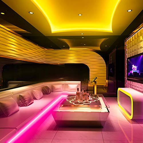 KSIPZE - Tira de luces LED RGB con cambio de color (20 m, mando a distancia de 44 teclas, fuente de alimentación para la iluminación de armarios, decoración del hogar, bar, cocina, fiesta