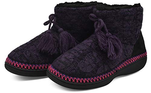 KuaiLu Zapatillas Casa Mujer Alta Densidad Memory Foam Pantuflas Cálida Invierno Interior Forro de Felpa Cerradas Cómodo Antideslizante Botas